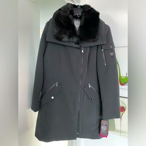 NWT Vince Camuto Down Blend Faux Fur Trimmed Parka